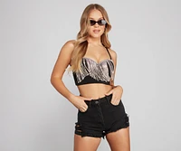 Fab and Fringe Cropped Bustier