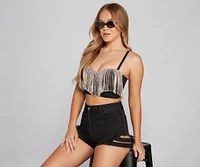 Fab and Fringe Cropped Bustier