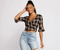 Pretty Plaid Crop Top