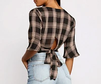 Pretty Plaid Crop Top