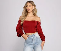 Chic Off The Shoulder Corset Top