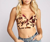 Fab Floral Burnout Crop Top