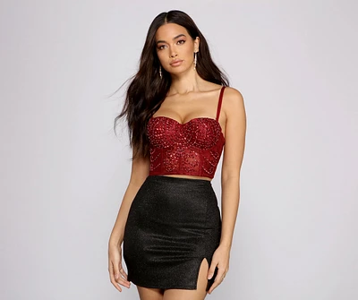 Beaded Sequin Beauty Cropped Bustier