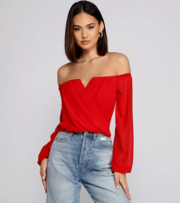 Sophisticated Chiffon Strapless Top