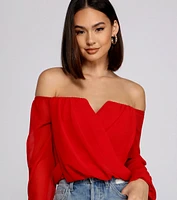 Sophisticated Chiffon Strapless Top