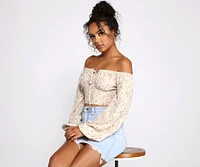 Feeling Flirty Florals Crop Top