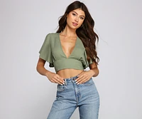 Flirty And Fluttery Crop Top