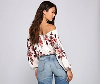 Forever Stunning Floral Cropped Blouse
