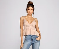 Romantic And Chic Peplum Top