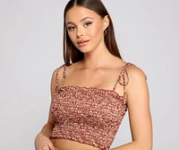 Pretty Fab Ditsy Floral Crop Top