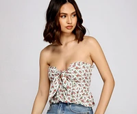 Pop Of Florals Peplum Top