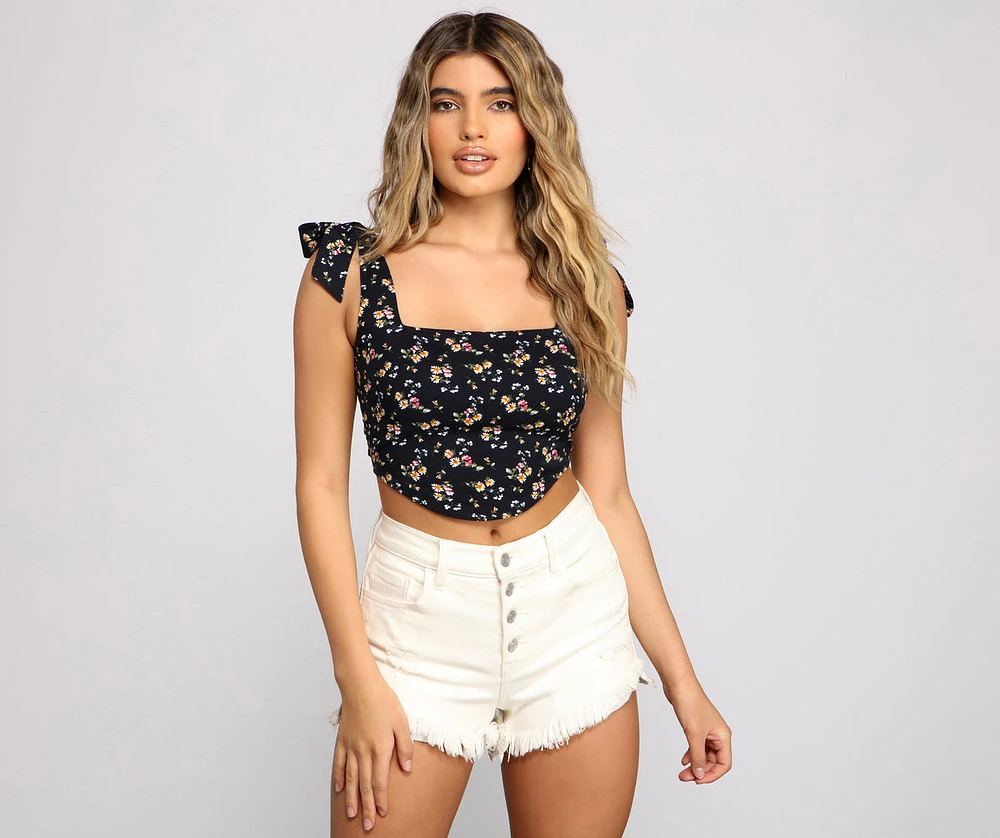 Love At First Floral Crop Top