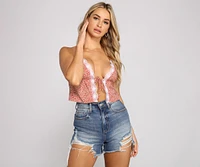 Summertime Vibes Babydoll Crop Top