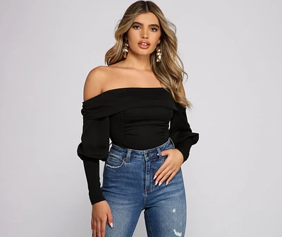 Chic Beauty Off-The-Shoulder Corset Top