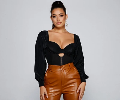 Night-Out Chic Corset Crop Top