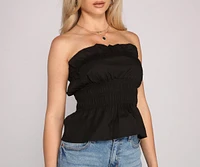 Stylishly Smocked Tube Top