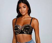 Bohemian Charm Coin Embellished Bustier