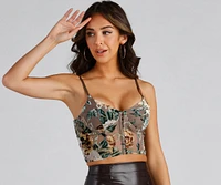 Blooming Chic Floral Burnout Bustier