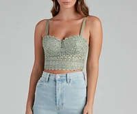 Bead It Embellished Lace Bustier