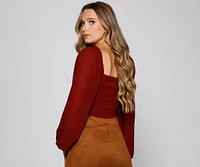 Chic Appeal Long Sleeve Crop Top