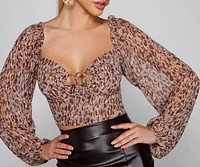 Sweet And Sassy Chiffon Crop Top