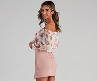 Day Soiree Floral Chiffon Blouse