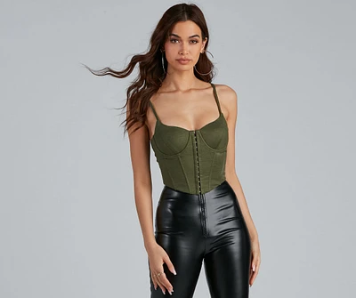 Everyday Trendsetter Cropped Corset Top
