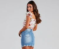 Bring The Charm Floral Corset Top