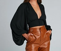 Chic Drama Chiffon Crop Top