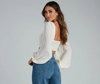 Day Dreams Corset Crepe Top