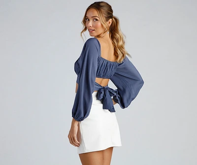 Effortlessly Pretty Cropped Blouse