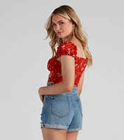 Sunflower State Chiffon Corset Top