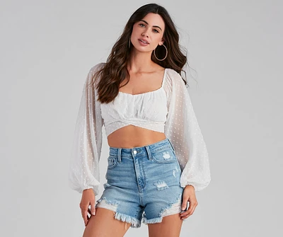 Breezy And Chic Sheer Crop Top