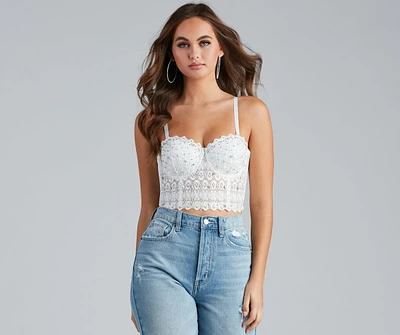 Reigning Lace Bustier Top