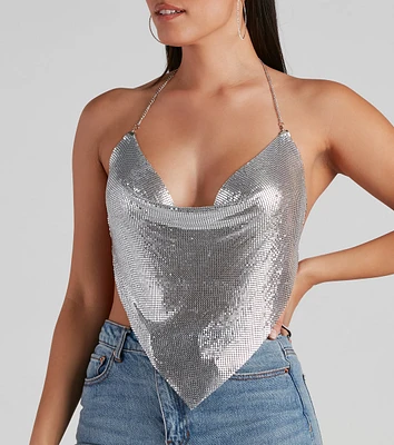 It Girl Open Back Chainmail Top