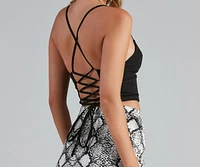 Sleek And Strappy Halter Bustier
