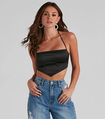 Heat Wave Satin Scarf Top