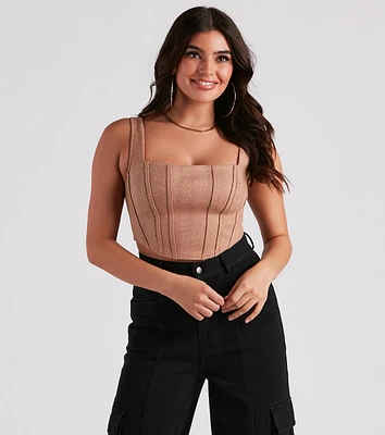 Slither Style Faux Suede Snake Corset Top