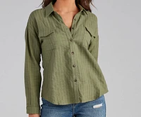 Beach Side Button-Front Linen Shirt