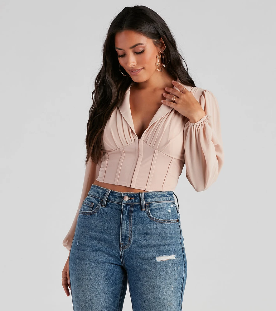 Life's A Party Chiffon Corset Top