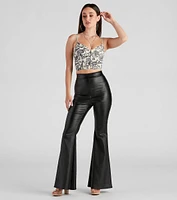 Vibe Paisley Corset Crop Top