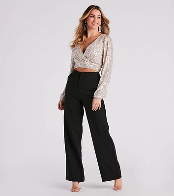 Statement Making Sequin Crop Top