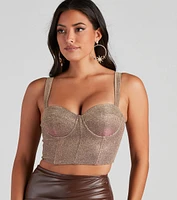 Glisten And Glow Glitter Cropped Bustier