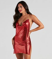 Sultry Nights Chainmail Halter Dress