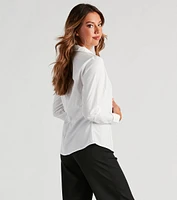 Polished Classic Button Down Top