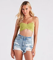 Beachside Beauty Smocked Bra Top