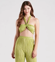 Island Guru Pleated Bandeau Top