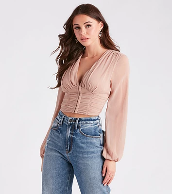 Casual And Chic Allure Cropped Blouse