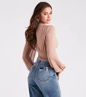 Casual And Chic Allure Cropped Blouse