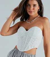 Hello Darling Sweetheart Lace Bustier